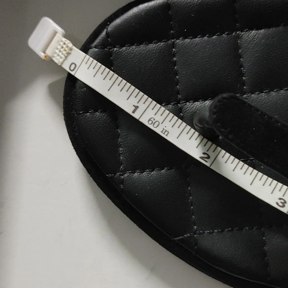 CHANEL Sandals Thongs Black Interlocking C Size 40